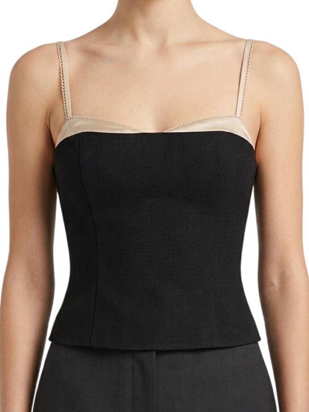 Reformation Melanie Top Black Corset Cami Balletcore Coquette 0